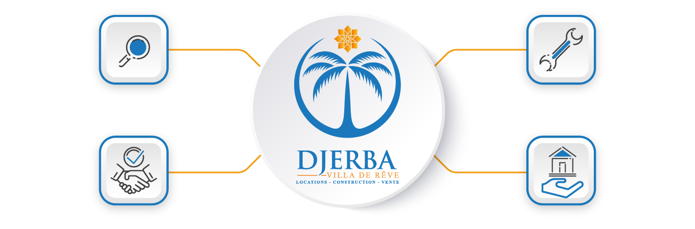 Djerba Villa de Rêve immobilier de luxe vente de villas construction de villas achat de terrain sur l'ile de Djerba